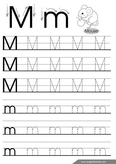 Letter Tracing Worksheets Letter M Tracing Worksheet Printing