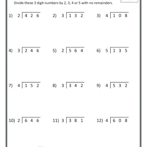 Long Division Worksheets Grade 6 Division Worksheets Single Or