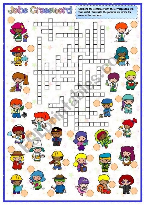Occupations Crossword Puzzle Worksheet Pdf Crosswords 169724 1
