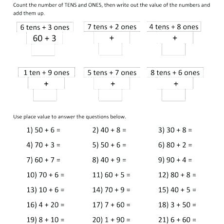 Place Value Grade 2 Worksheets â Stephanie