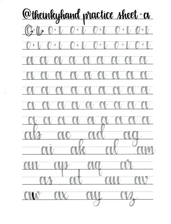 Practice Calligraphy Worksheets â Wonclub Club