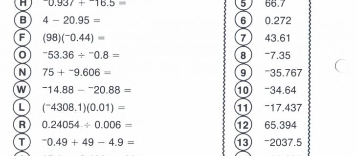 Pre Algebra Review Worksheets Pre Algebra With Pizzazz How Do Fish