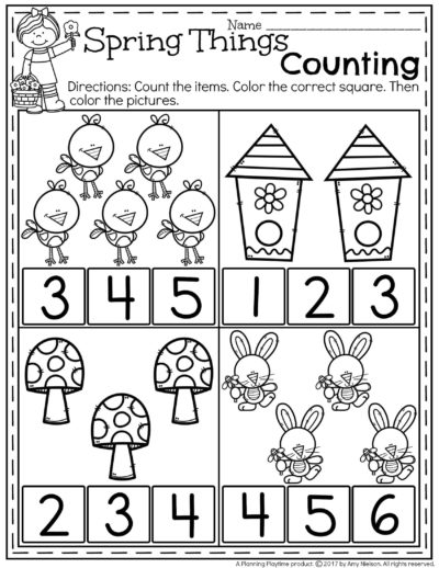 Spring Preschool Worksheets