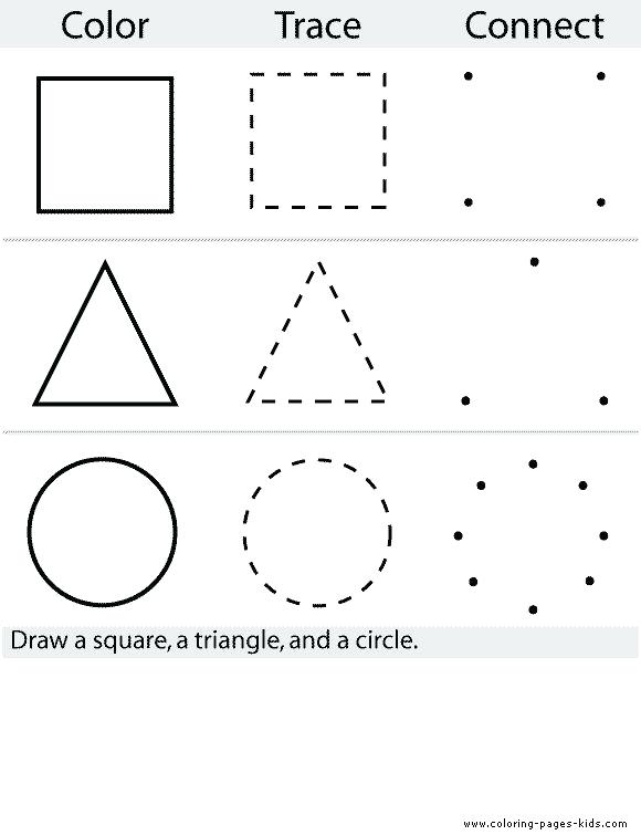 Preschool Worksheet Dot To Dot Shapes At Free For Personal Use Dot