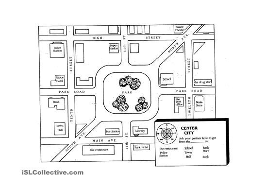 Direction Map Worksheets
