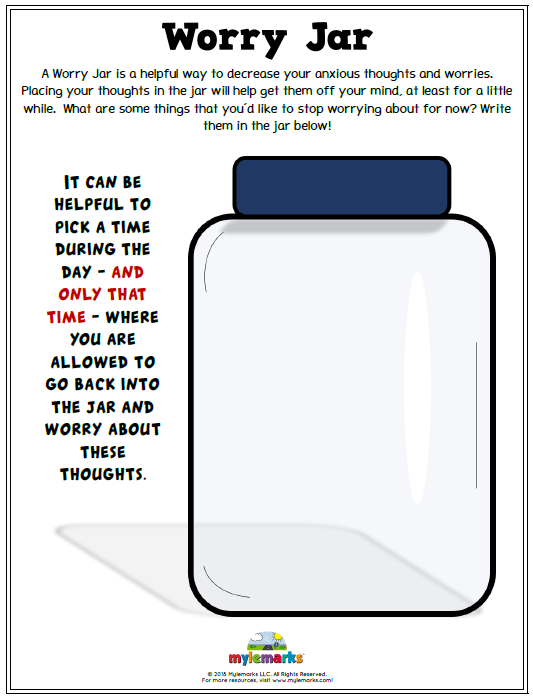 Anxiety Worksheets For Kids And Teens