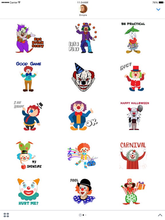 App Shopper  Evil Clown Stickers