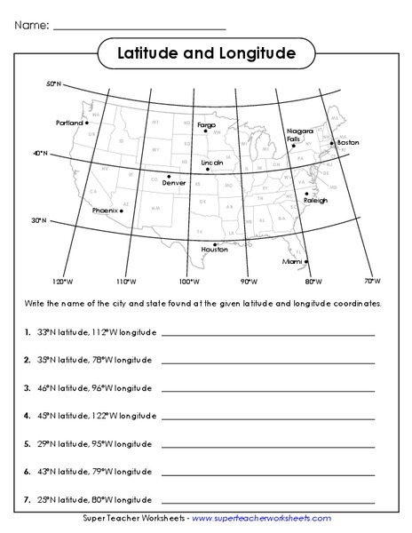 All Latitude And Longitude Worksheets On Scatter Plots And Lines