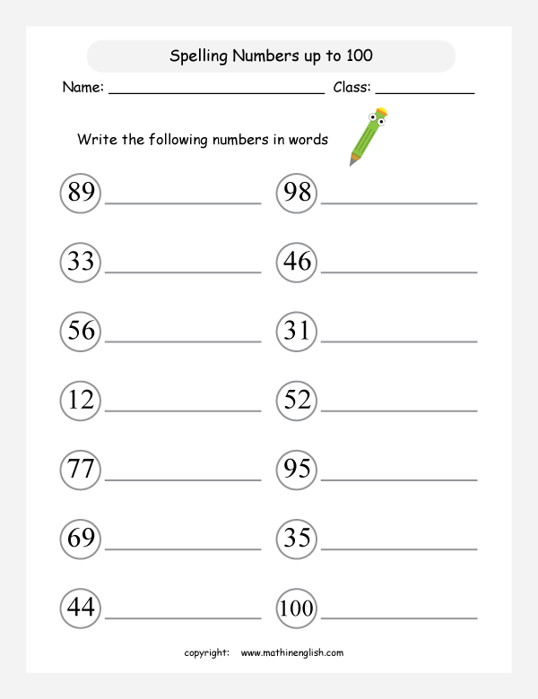 How To Write Numbers In Words In English