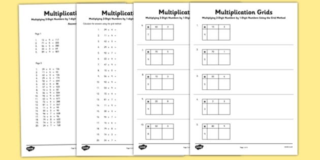 Ks2 Grid Method Multiplication Worksheet