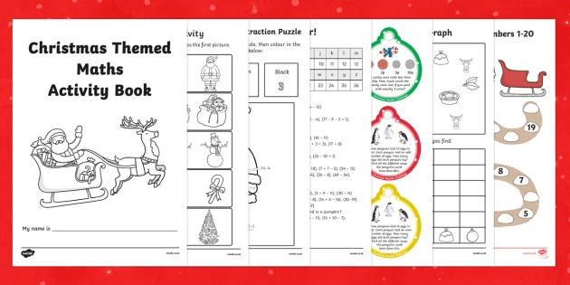 Christmas Themed Maths Activity Book