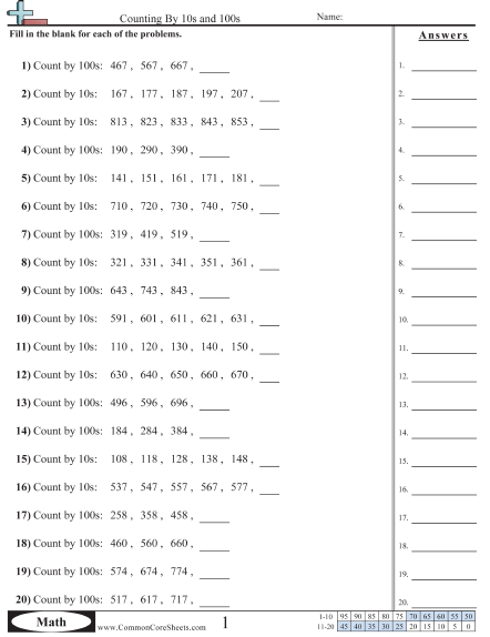 Counting Worksheets