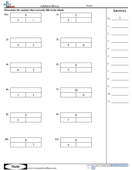 Addition Worksheets