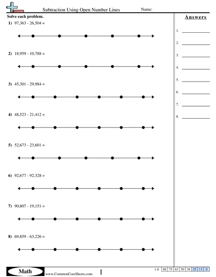 Subtraction Worksheets