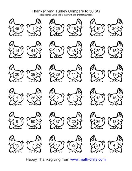 Thanksgiving Math Worksheets