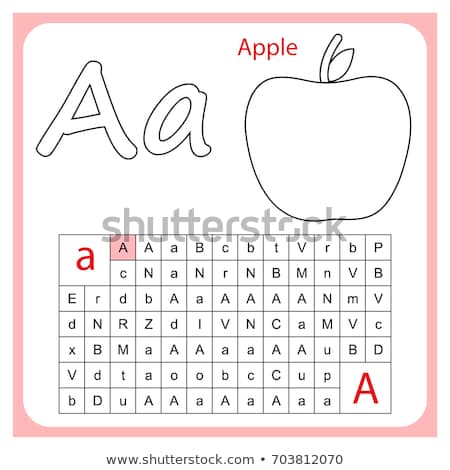 Worksheet Learning Alphabet Worksheet Preschool Children Stock