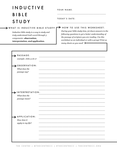 Inductive Bible Study Sheet â The Binder Project