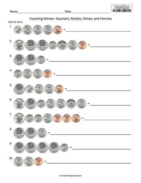 Counting Coins | Free Worksheets Samples