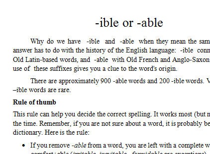 Ible Vs