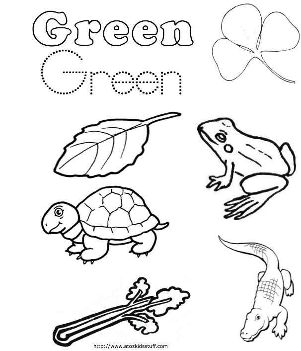 Green Color Word Worksheet
