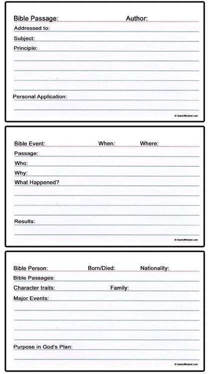 Free Printable Bible Study Index Cards