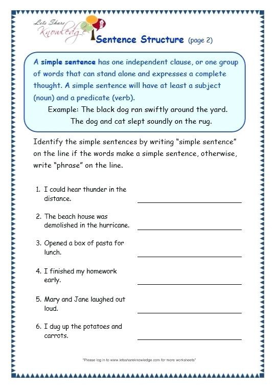 3rd Grade Grammar Worksheets For Learning â Free Printables