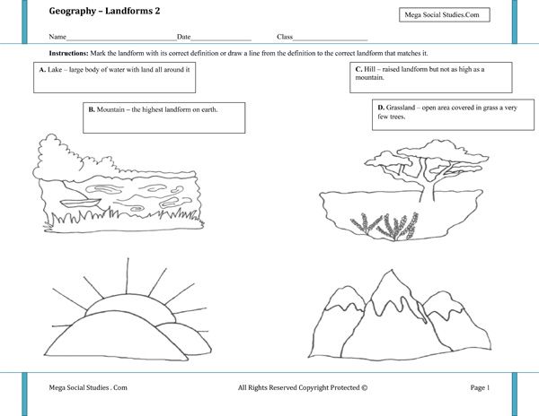 Geography Worksheet  New 446 Free Geography Landform Worksheets
