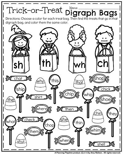 October First Grade Worksheets
