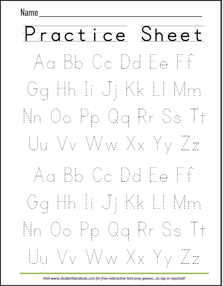 Weekly Alphabet Tracing Practice