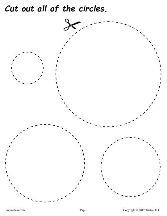 12 Printable Shapes Cutting Worksheets
