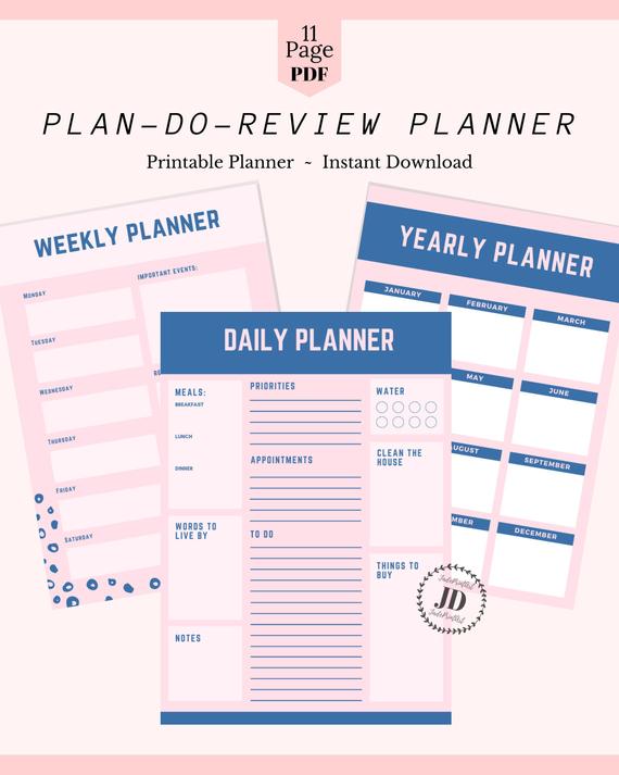 Printable Planner, Printable Organizer, Life Planner, Household