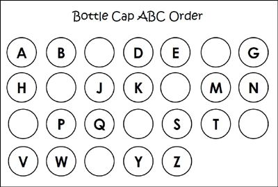 Bottle Cap Alphabet Printable Via Www Preschoolspot Com  Preschool