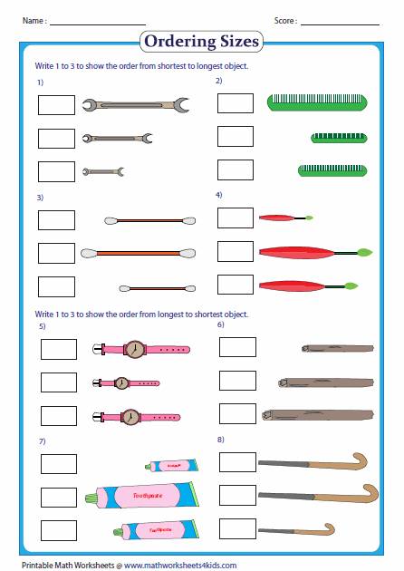 Long Vs Short  Ordering Items
