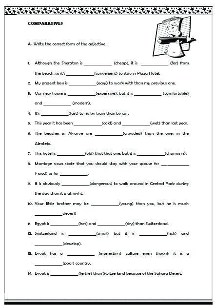Adjectives Worksheets