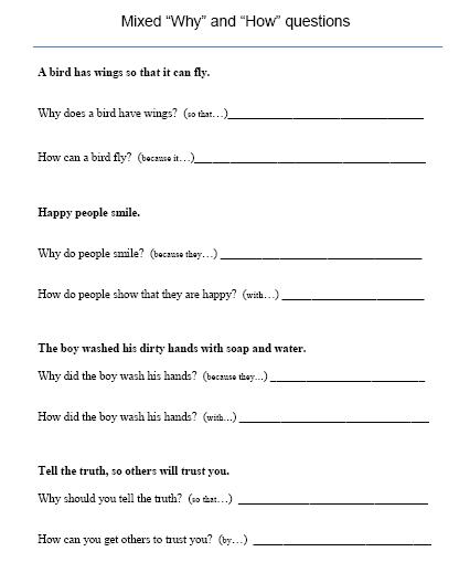 Awesome Wh Questions Exercise English Teaching Material 3215