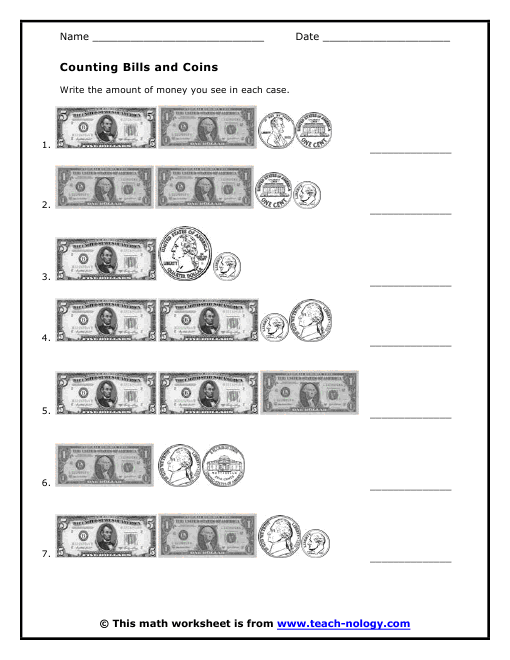 Counting Bills And Coins