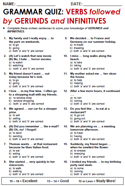 Resultado De Imagen De Verb Complements List Pdf
