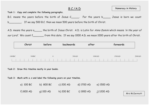 Bc And Ad Timeline Worksheet Bc Ad Timeline Worksheet The Best