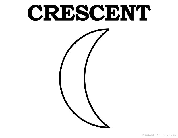 Printable Crescent Shape