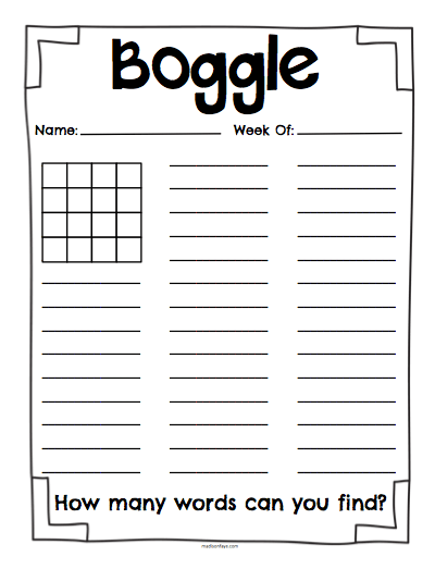 Free Printable Boggle Letters | Free Worksheets Samples