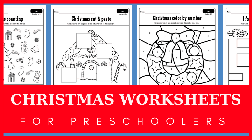 Free Printable Christmas Worksheets For Preschoolers Bundle
