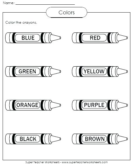 Color Purple Worksheets Worksheet For Pre K