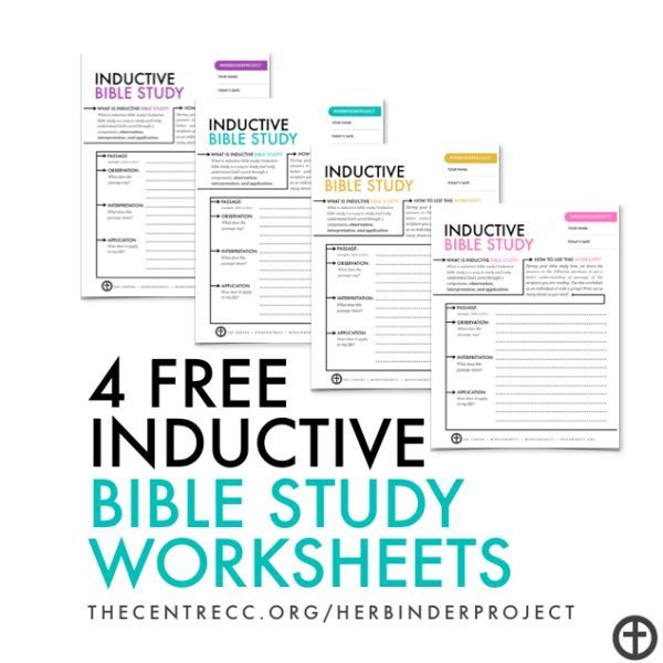 4 Free Inductive Bible Study Worksheets