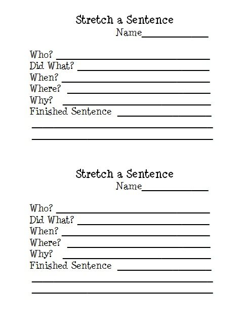 Stretch A Sentence Free Writing Worksheet Download!