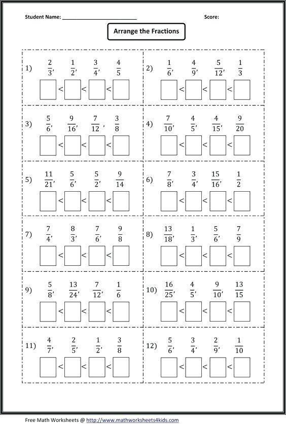 Equivalent Fraction Worksheets 4th Grade Equivalent Fractions