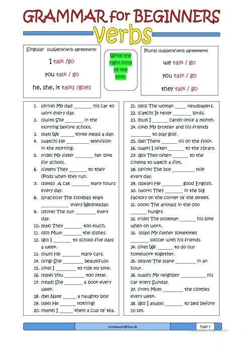 Esl Worksheets For Beginners Printable (66+ Images In Collection