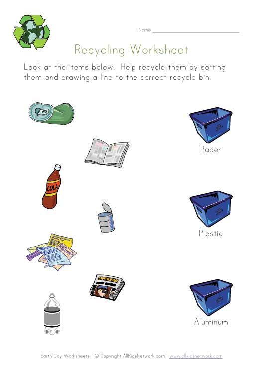 Recycling Worksheet