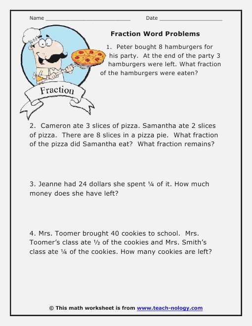 Fraction Word Problems 6th Grade â Dailypoll Co | Free Worksheets Samples