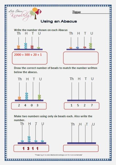 39 Unforgettable Free Printable Abacus Worksheets