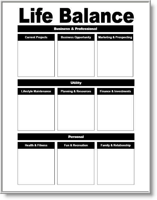 Download  Life Balance Planning Worksheet